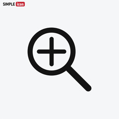 Zoom icon vector . Magnify Zoom sign