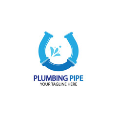 Pipe Plumbing logo vector Design Template,Plumbing logo vector design template. water pipe logo design.Leaking water logotype,Design Concept, Creative Symbol, Icon