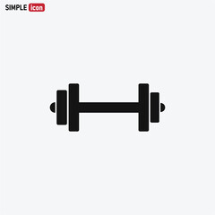 Dumbbell icon vector . Weight sign
