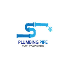 Pipe Plumbing logo vector Design Template,Plumbing logo vector design template. water pipe logo design.Leaking water logotype,Design Concept, Creative Symbol, Icon