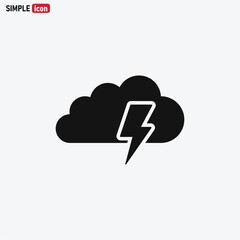 Storm icon vector . Weather sign
