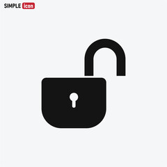 Lock icon vector . Security sign