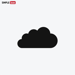 Cloud icon vector . Weather sign