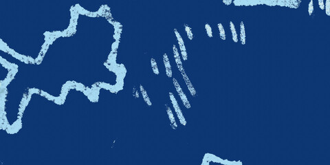 Blue Dirty Art Texture. White Dirty Paper. Dark