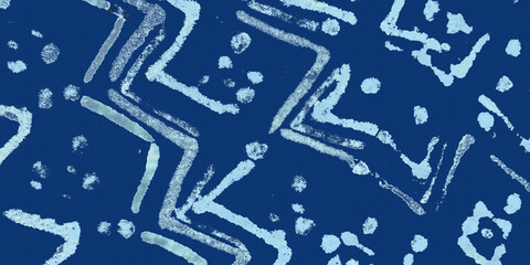 White Dirty Paper. Blue Dirty Art Texture. Navy