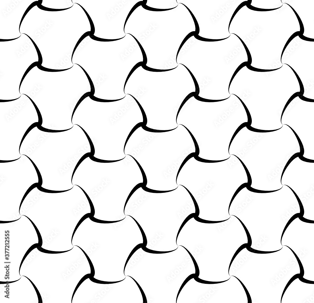 Wall mural vector geometric seamless pattern. modern geometric background with hexagonal tiles.