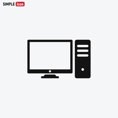 Computer icon vector . pc sign