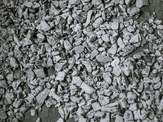 Coal seamless pattern. Black and white photo at an industrial factory. Carbirusers