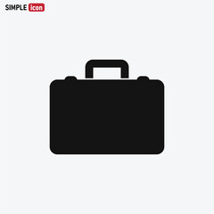 Briefcase icon vector . Bag sign