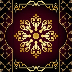 Luxury mandala background with golden ornament pattern.Premium Vector