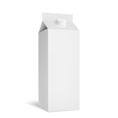 White cardboard package for milk. Vector illustration