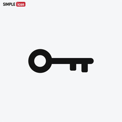 Key icon vector . Lock sign