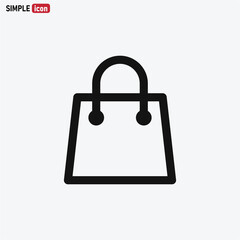 Shopping Bag icon vector . Shopping sign
