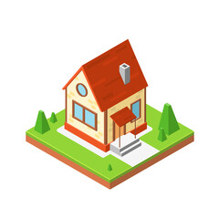 Icon House in isometric style, vector illustration