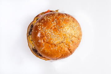 hamburger on white background 