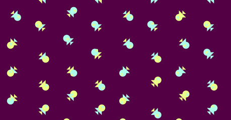 Abstract Color Halftone Dots generative art background illustration