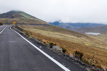 mountains in the middle of carts