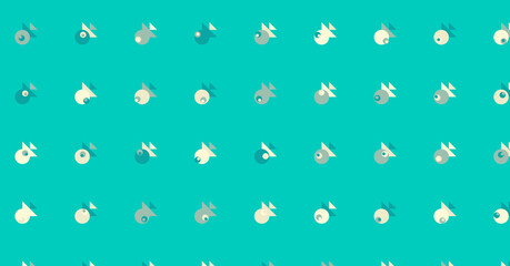 Abstract Color Halftone Dots generative art background illustration