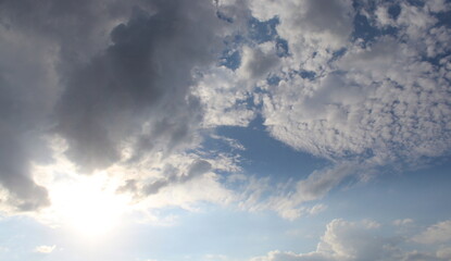 Cielo e nuvole in autunno