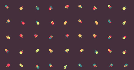 Abstract Color Halftone Dots generative art background illustration