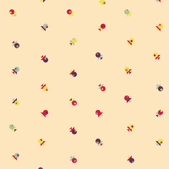 Abstract Color Halftone Dots generative art background illustration