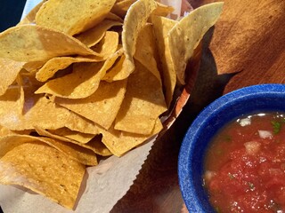 tortilla chips and fresh salsa