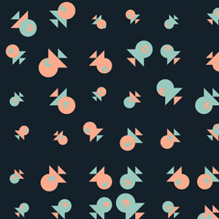 Abstract Color Halftone Dots generative art background illustration