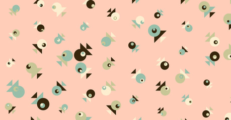 Abstract Color Halftone Dots generative art background illustration