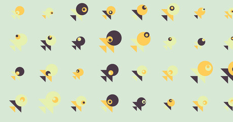 Abstract Color Halftone Dots generative art background illustration