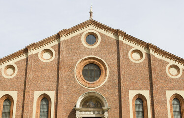 Eustorgio romanic church in Milan, Italy