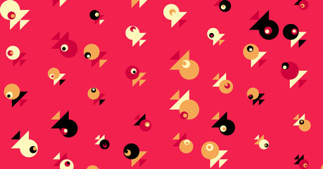 Abstract Color Halftone Dots generative art background illustration