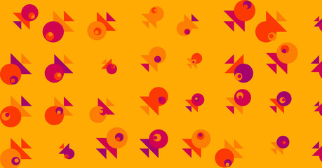 Abstract Color Halftone Dots generative art background illustration