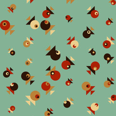 Abstract Color Halftone Dots generative art background illustration