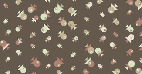 Abstract Color Halftone Dots generative art background illustration