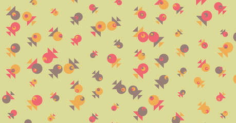 Abstract Color Halftone Dots generative art background illustration