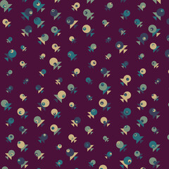 Abstract Color Halftone Dots generative art background illustration