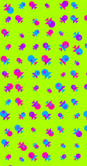 Abstract Color Halftone Dots generative art background illustration