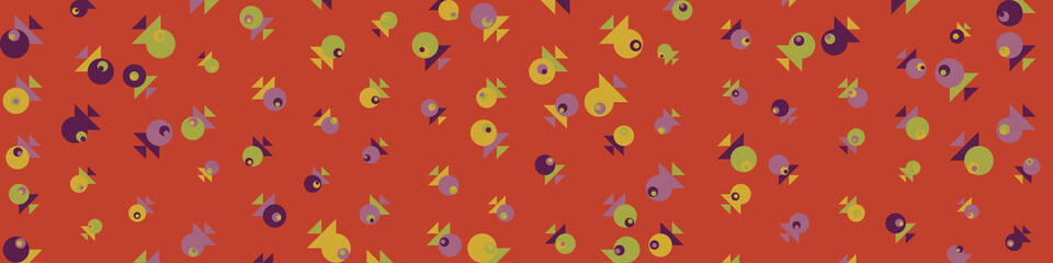 Abstract Color Halftone Dots generative art background illustration