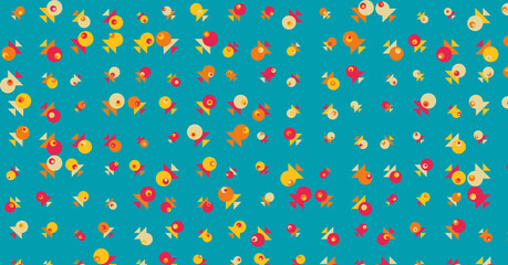 Abstract Color Halftone Dots generative art background illustration