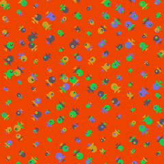 Abstract Color Halftone Dots generative art background illustration