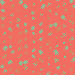 Abstract Color Halftone Dots generative art background illustration