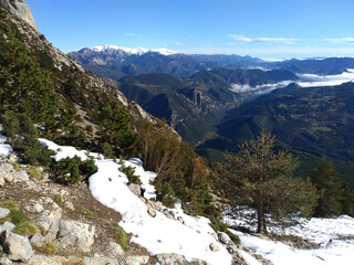 View from Pedraforca mountain, 2506 metres, Pyrenees, Spain.