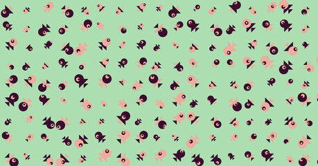 Abstract Color Halftone Dots generative art background illustration