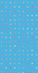 Abstract Color Halftone Dots generative art background illustration