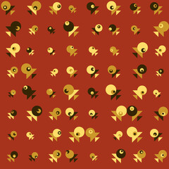 Abstract Color Halftone Dots generative art background illustration