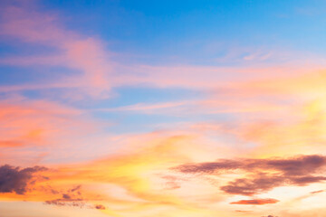 beautiful colorful sky and cloud in twilight time background