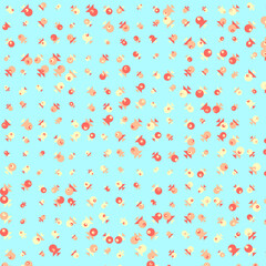 Abstract Color Halftone Dots generative art background illustration