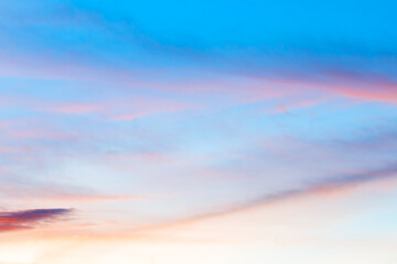 beautiful colorful sky and cloud in twilight time background