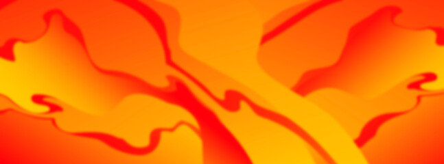 Abstract burning curved wave with blur effect for your design. Illustration with fiery curves lines. Wavy paper cut background. Burning fire waves.