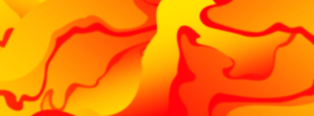Abstract burning curved wave with blur effect for your design. Illustration with fiery curves lines. Wavy paper cut background. Burning fire waves.